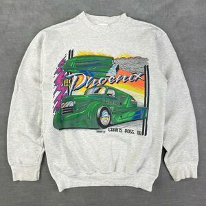 VTG 90s Crewneck Sweatshirt size Medium Grey The Phoenix WR Diesel‎ Truck Merch